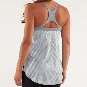 Like new! Lululemon Venus Tank top / sleeveless shirt, racerback tank grey white